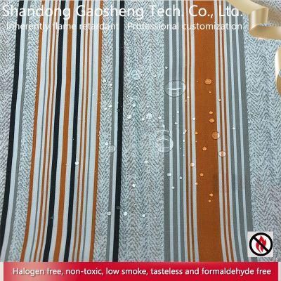 Hot Selling 100% Fire Retardant Polyester Pure Color Printed Woven Sofa Fabric