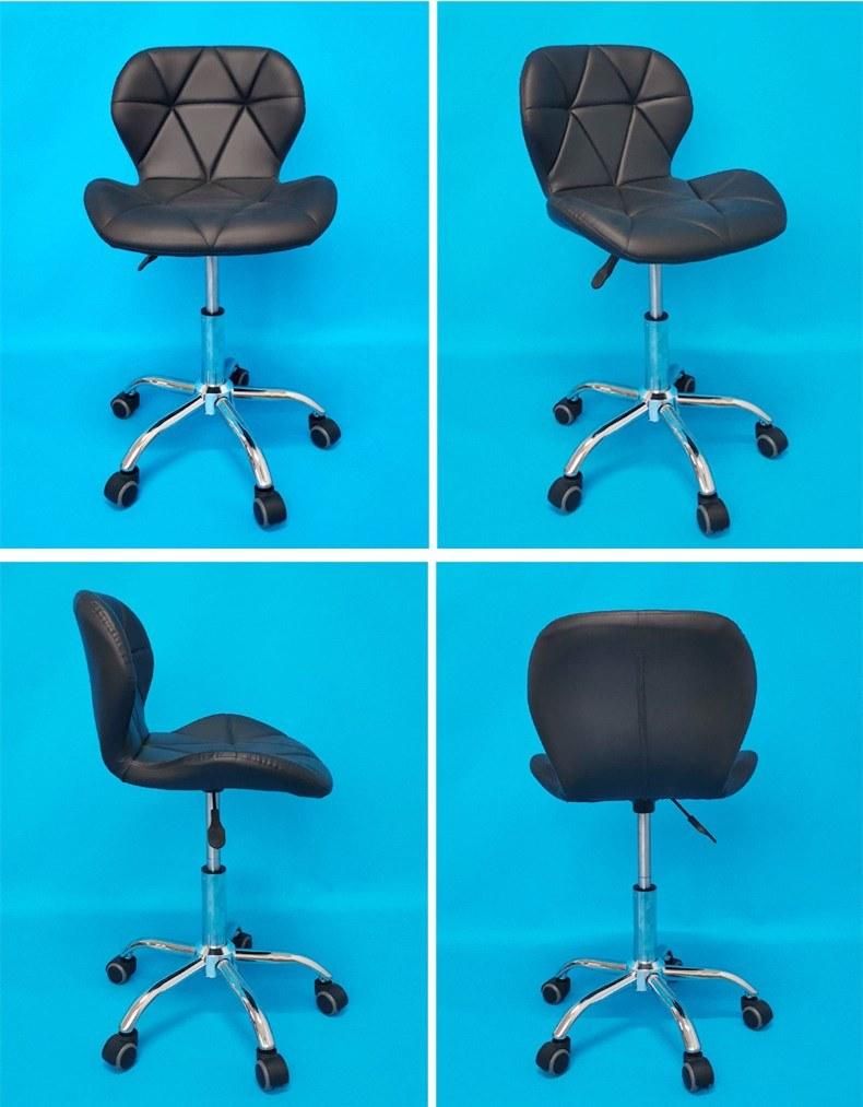 Hair Salon Furniture Modrn Swivel Fabric Upholstered Barber Chair with Wheels