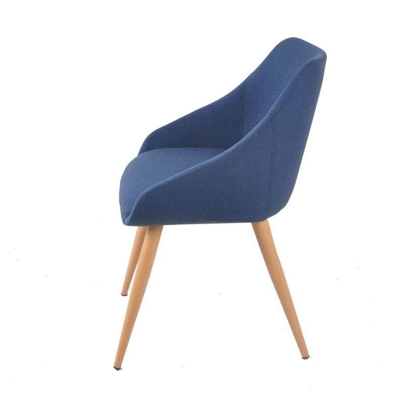 Wholesale Home Furniture Ergonomic Armrests Upholstered Fabric Dining Chair