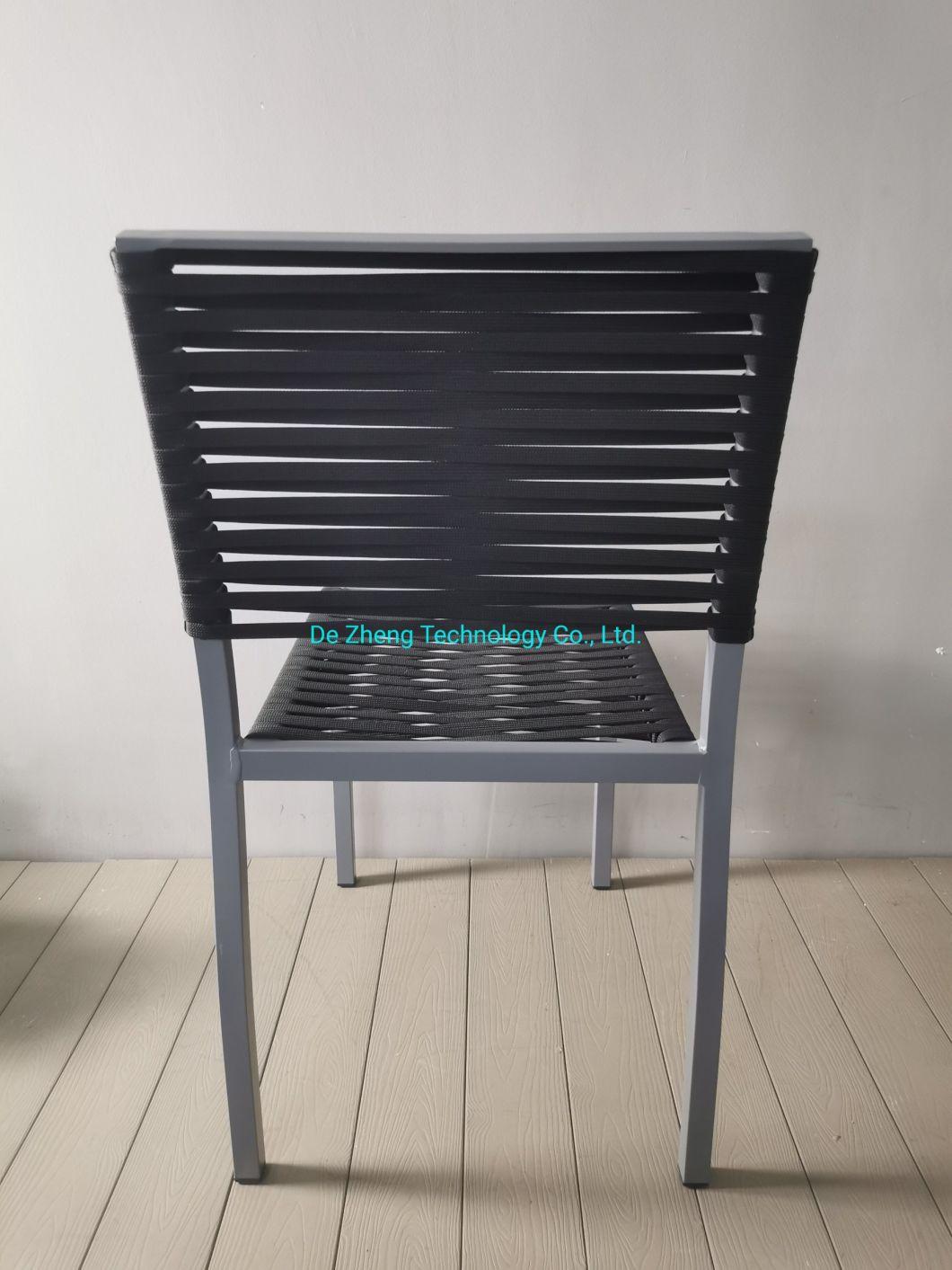 Commerical Outdoor Pool Side Garden Leisure Aluminium Restaurtant Mesh Seat Dining Chair