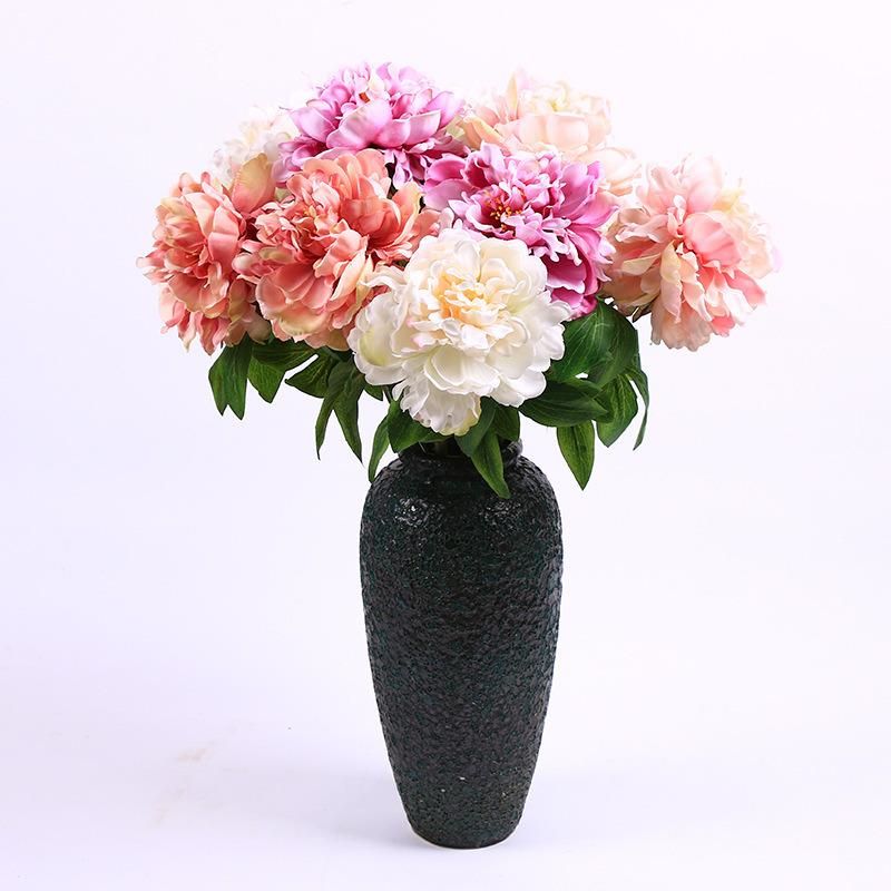 Wholesale Silk Fabric Flowers Single Stem Artificial Flowers Peony