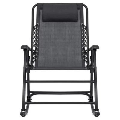 Luxury Patio Leisure Easy Cleaning Outdoor Cheap Metal Folding Rocking Garden Chair