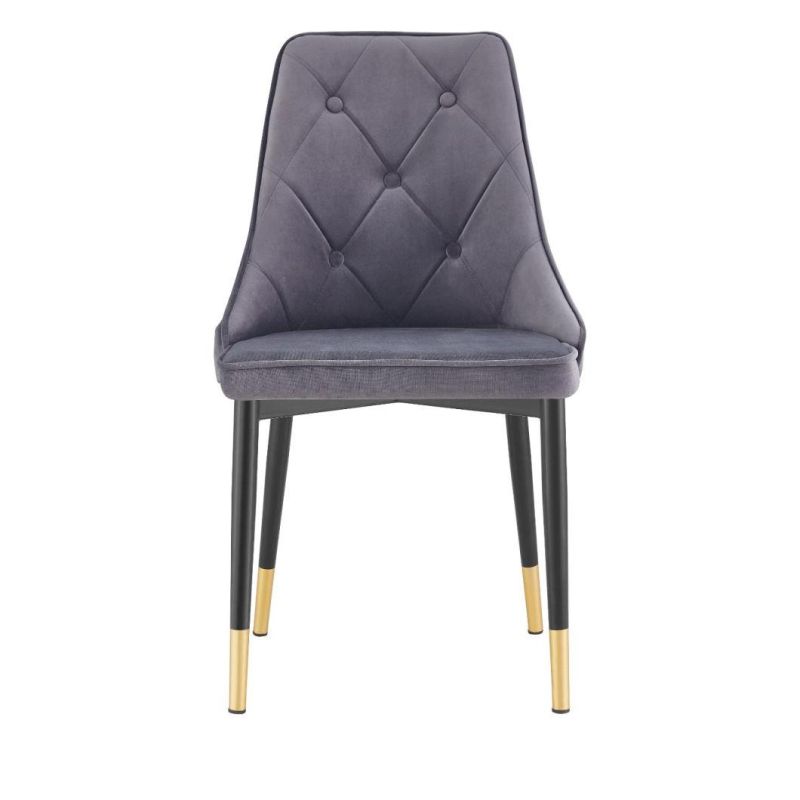 Luxury Blue Black Yellow Brown Velvet Leather Upholstered Dining Chair Modern Wholesale