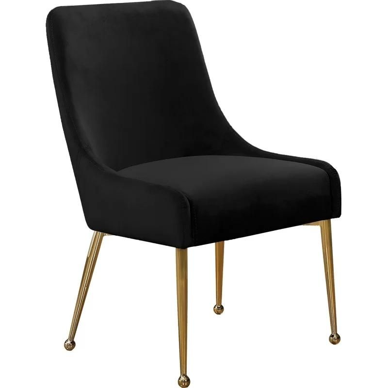 Unique Design Banquet Metal Leisure Upholstered Fabric Cover Large Dining Chair