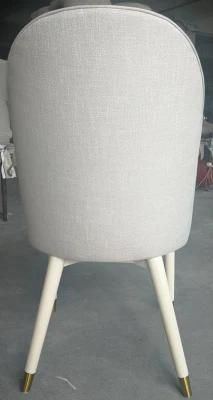 Fabric Fan Chair with Straight Line High Back Dining Chair