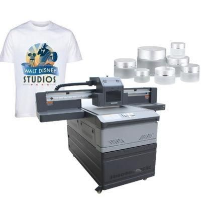 Digital DIY T Shirt Textile Dtf UV Printing Machine Cosmetic Rotary Printer for Glass Cylindrical and Fabric Flat Printing