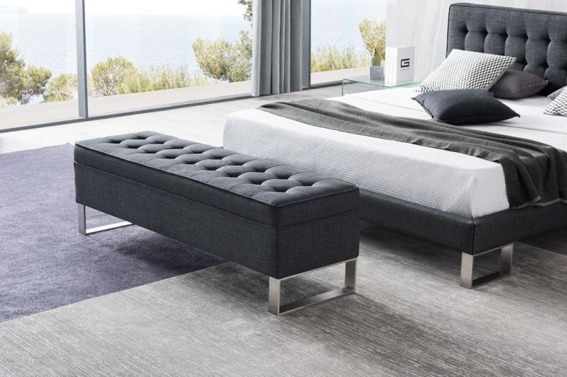 Popular Item Modern Beds Latest Double Bed Furniture Wall Bed of Fabric King Size Bed