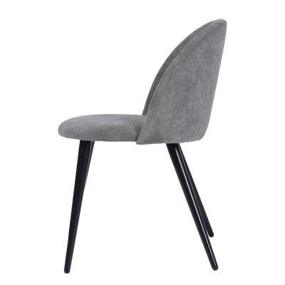 Wholesale Dining Room Chair Modern Luxury Furniture Button Tufted Fabric Velvet Stainless Steel Dining Chair