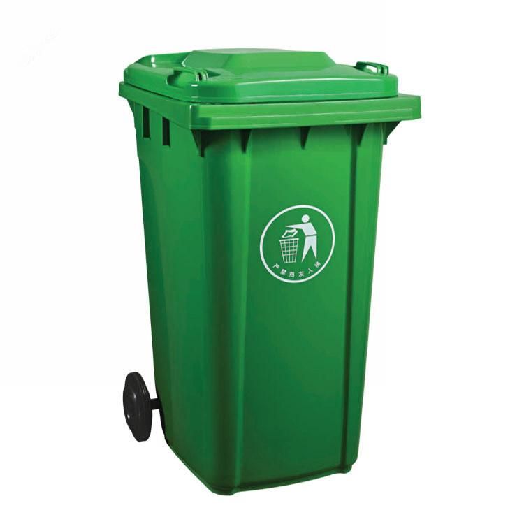 Community Outdoor Pedal Plastic Sorting Large Trash Bin Sanitation Trailer Trash Bin