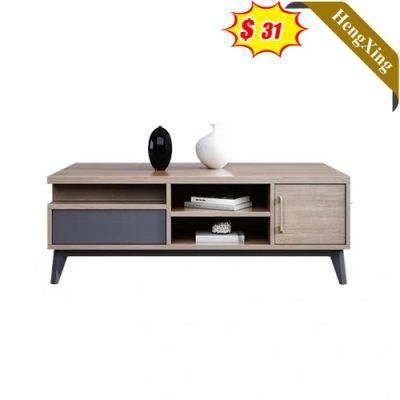 Creative Style Grey Mixed Color Living Room Furniture Wooden Storage TV Stand with Drawers Cabinet