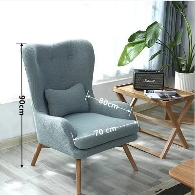 Oak Solid Wood Fabric Dining Chair Conference Negotiation Fashion Chair Simple Modern Chair 0117