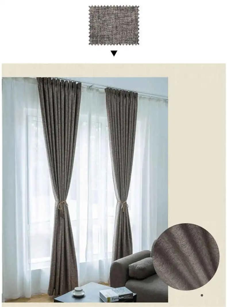 Simple Style Hot Sale Polyester Fabric Fabric Curtain Window Blind for Living Room