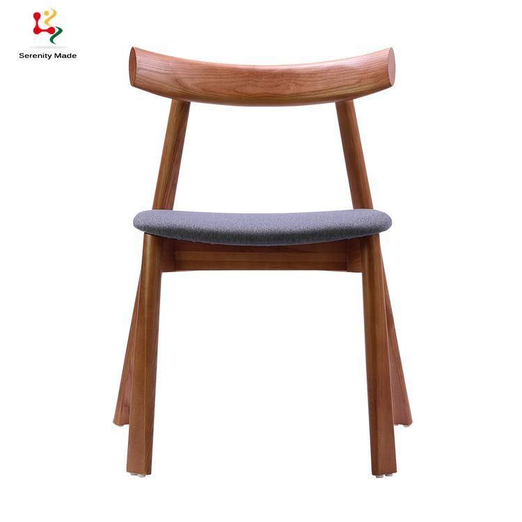 High Quality Commercial Modern Restaurant Furniture Fabric Seat Wood Dining Chair