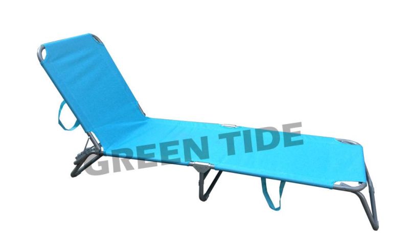 Metal Frame Outdoor Garden Furniture Camping Beach Sleeping Folding Bed
