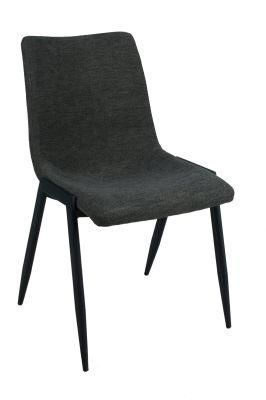 Modern Home Restaurant Office Furniture Fabric Dining Chair with Coated Steel Tube Leg Dining Chair