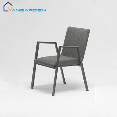 Comfortable Restaurant Outdoor Lounge Metal Dining Chairs Garden Furniture