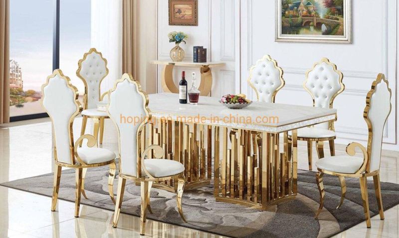 Modern High Back Wing Chair Throne Chair King Throne Chair Banquet Chair High-End Quality Stainless Steel Dining Table Chair for Custom Furniture