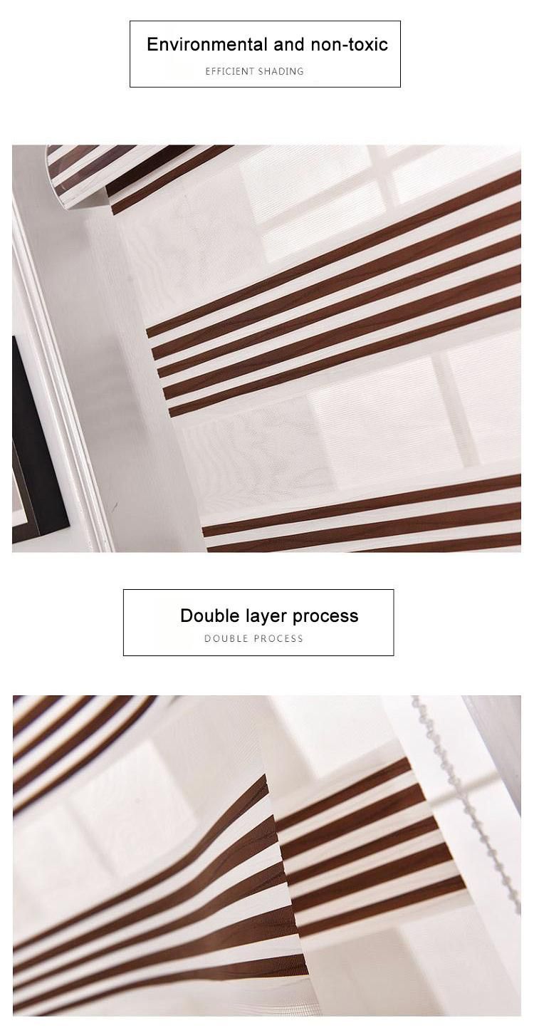 Soft Yarn Curtain Zebra Double Roller Blinds Bedroom Bathroom