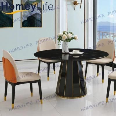 High-End Beige and Orange Low Back Dining Chair