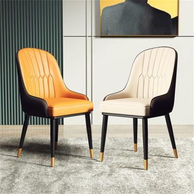 Velvet Navy Blue Upholstery Dining Chair in Stainless Steel Gold Black Leg Leather Restaurant Chair