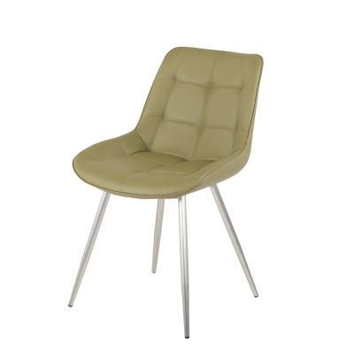 Kitchen Chair with Metal Legs Fashionable Upholstered Chair for Green Dining Room Chairs