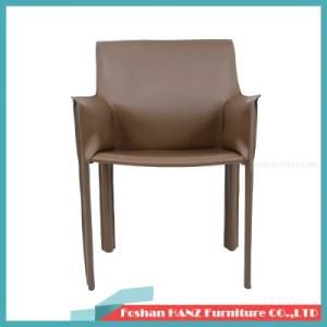 Itaily Storng Thick Saddle Leather Dining Armrest Dining Chair Set