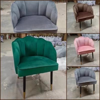 Popular Home Furniture Nordic Restaurant Fabric Velvet Dining Chairs