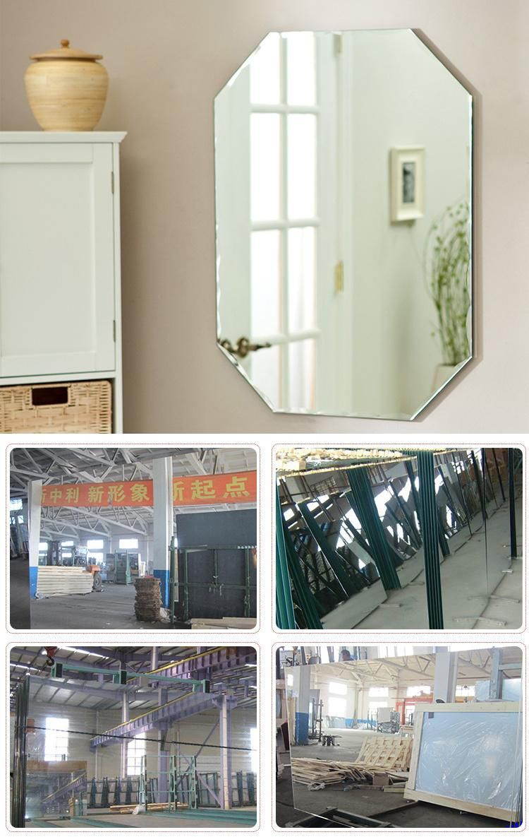 2mm-6mm Silver Mirror for Bathroom with Polished Beveled Edge