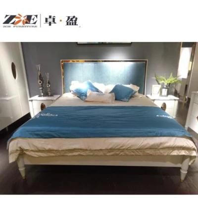 Solid Wood Painting Home Use Furniture Bed