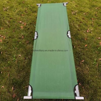 Factory Custom Outdoor Military Style Trip Folding Camping Single Bed