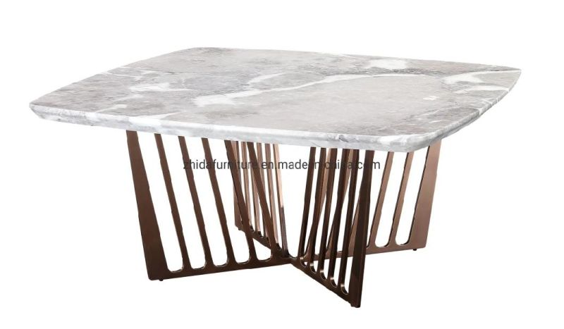 Natural Stone White Marble Furniture Coffee Table for Hotel and Restaurant Supplies