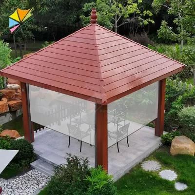 Manufacture Outdoor Windproof Waterproof Double Sided Zip Track Window Shade Blackout Fabric Manual Blinds