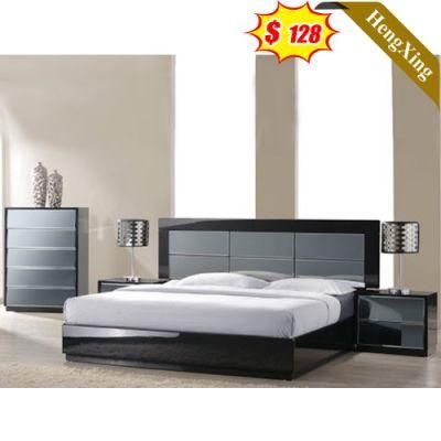 Leisure Modern Home Hotel Bedroom Furniture Leather Cushion Storage Bedroom Set Wall Bed Double King Bed (UL-22NR8592)