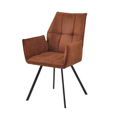 Kitchen Dining Upholstered Soft Fabric Reception Pub Restaurant Brown Chair