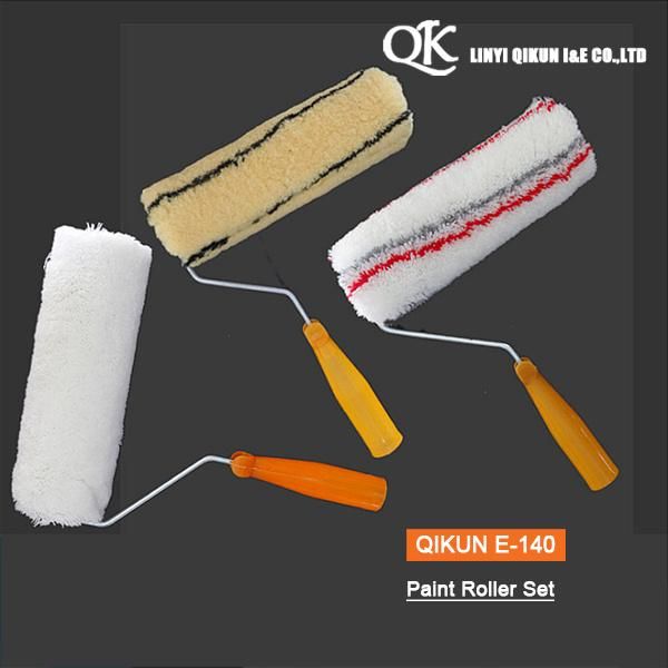 E-132 Hardware Decorate Paint Hardware Hand Tools Acrylic Polyester Mixed Yellow Double Strips Fabric Paint Roller Brush