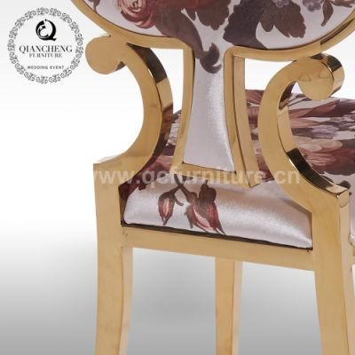 Wedding Furniture Luxury Flower Shape Wedding Chair Banquet Chair with Fabric