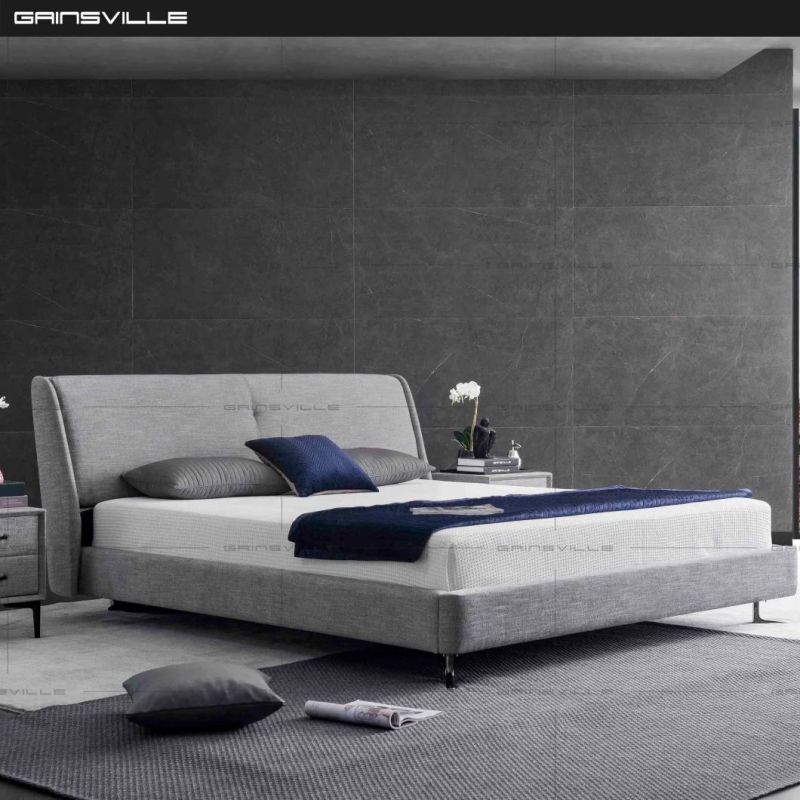 Italy New Design Bed Sofa Bed King Bed Upholstered Fabric Bed Wall Bed Modern Furniture Bedroom Furniture