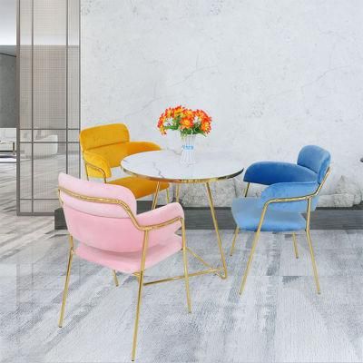 2021 Modern Design Dining Room Set Table and Chair Set Metal Frame Restaurant Kitchen Dining Chair