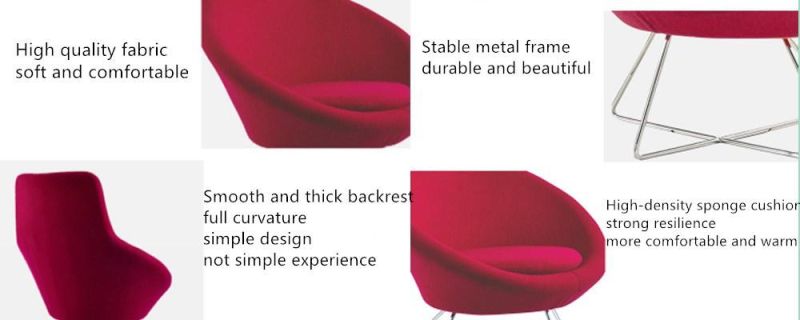 Nordic Luxury Velvet Fabric Chromed Metal Legs Restaurant Dining Room Chair