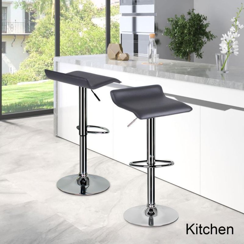 Taburete Rodante Tabouret Pivotant De Bar Bleu Leather Adjustable Barstool Blue Kitchen Stools Counter