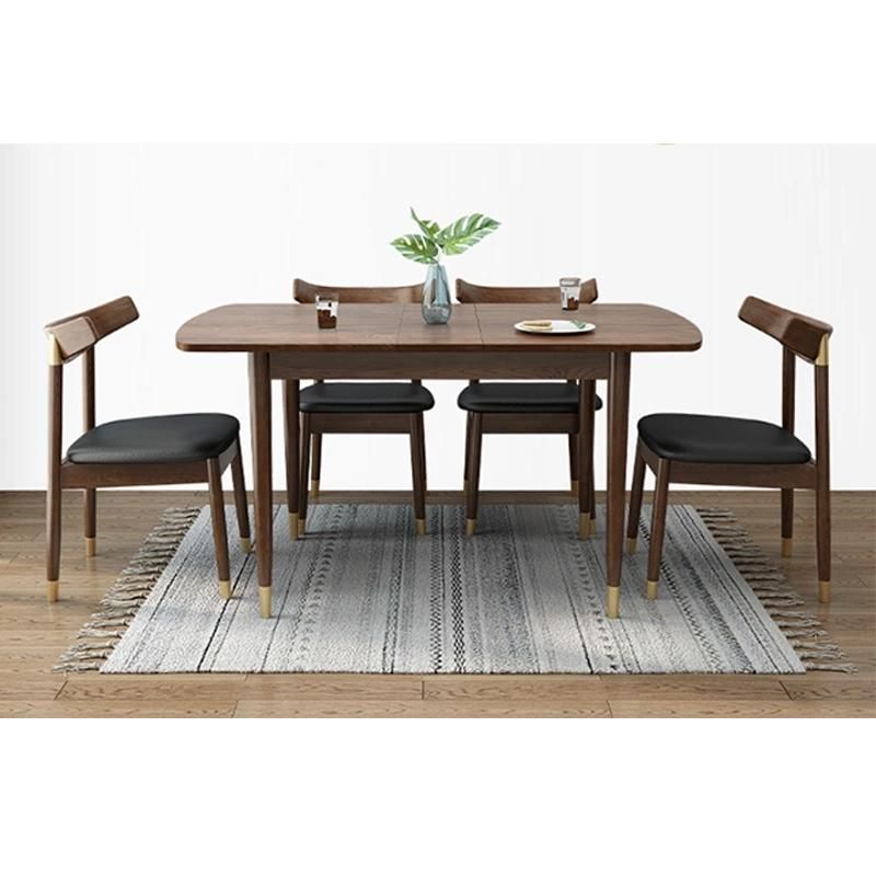 All Solid Wood Nordic Stretch Table Ash Wood Retractable Dining Table Household Simple Log Adjustable Dining Table 0034