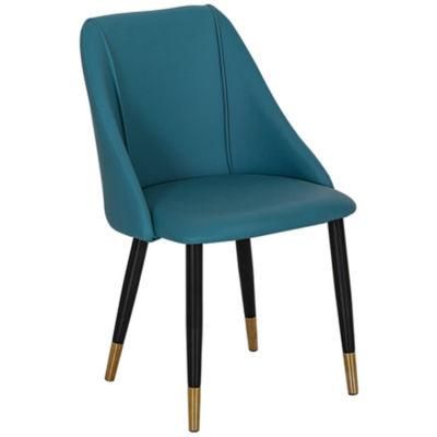 Living Room Simple Design Armless Side Kitchen Fabric Upholstered Accent Modern Dining Chair with Metal Legs