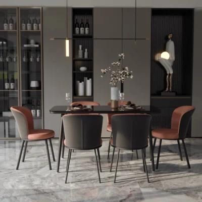 Stainless Steel Dining Armrest Chairdining Table with Chairs 6 Seaterdining Chair Replica