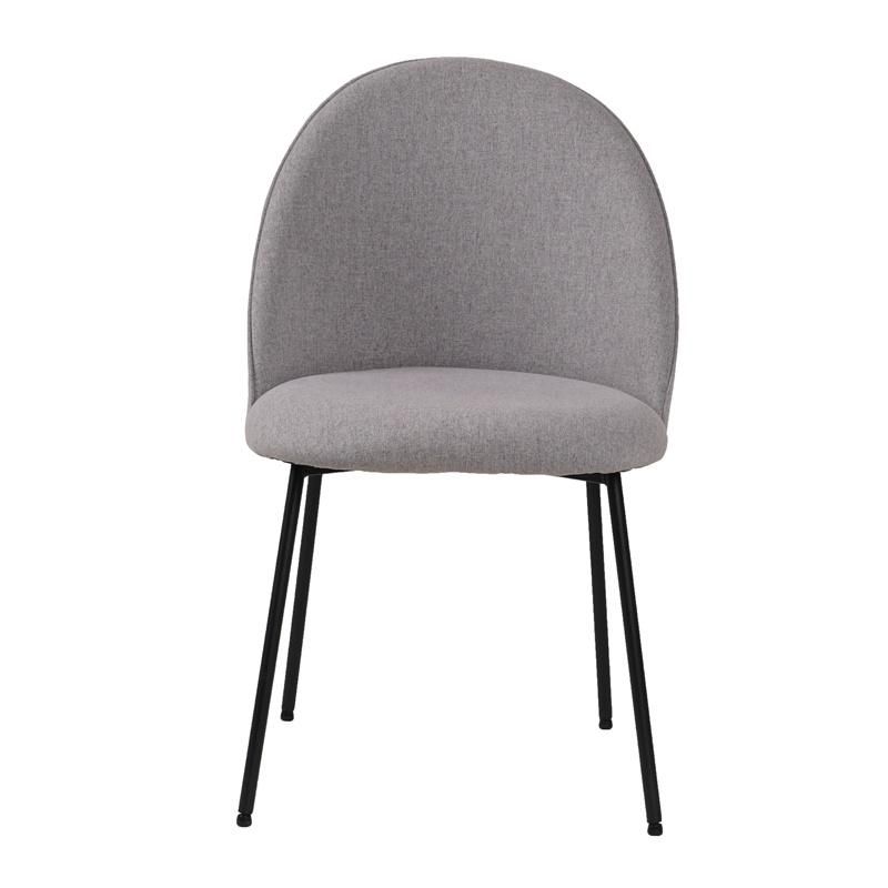 Restaurant Furniture Hotel Modern Wedding Fabric High Back Dining Chair with Metal Legs