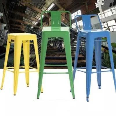 Stacking Garden Stool Sillas De Metal Dining Room High Chairs Antique Restaurant Chair Tolix Chair Metal Bar Stool for Club