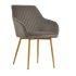 Home Hotel Restaurant Dining Room Modern Fabric Dining Chair with Wooden Effect Metal Leg