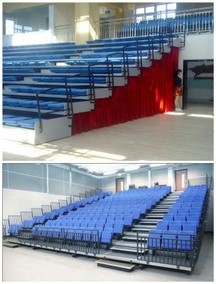 Floor Mounted Fabric Telescopic Bleachers Bleacher with Foam Chair Jy-768