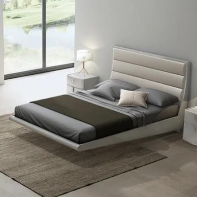 Nova Cashmere Faux Leather Headboard Grey Gloss Sleeping Room Furniture Set
