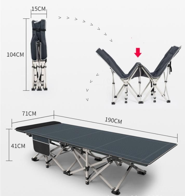 Compact Commonly Used Hospital Folding Beach Bed for Outdoors