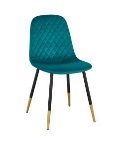 Popular Back Stitching Fabric Chairs with Golden Legs
